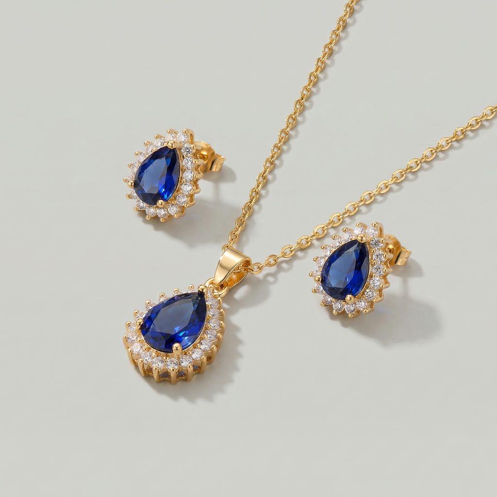 The Midnight Sapphire Necklace Set