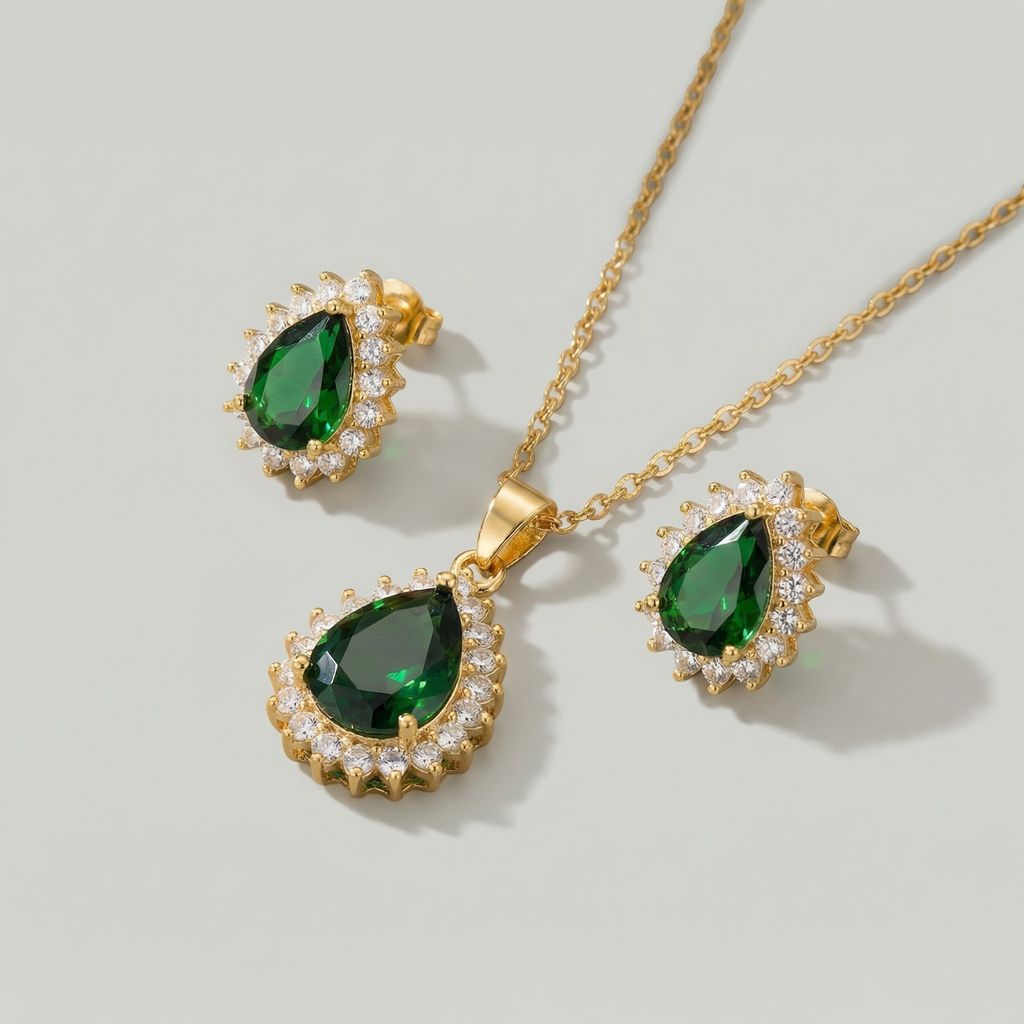 The Royal Emerald Necklace Set