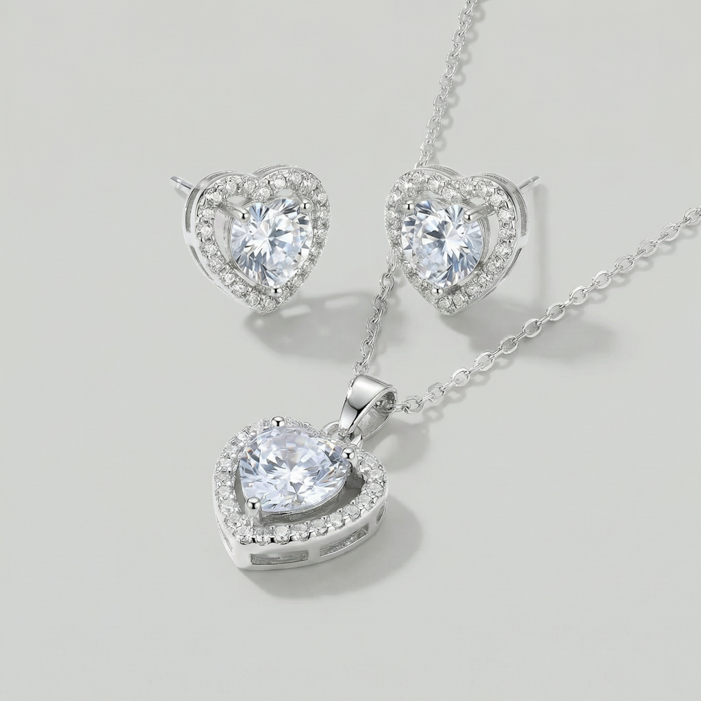 The Radiant Heart Necklace Set