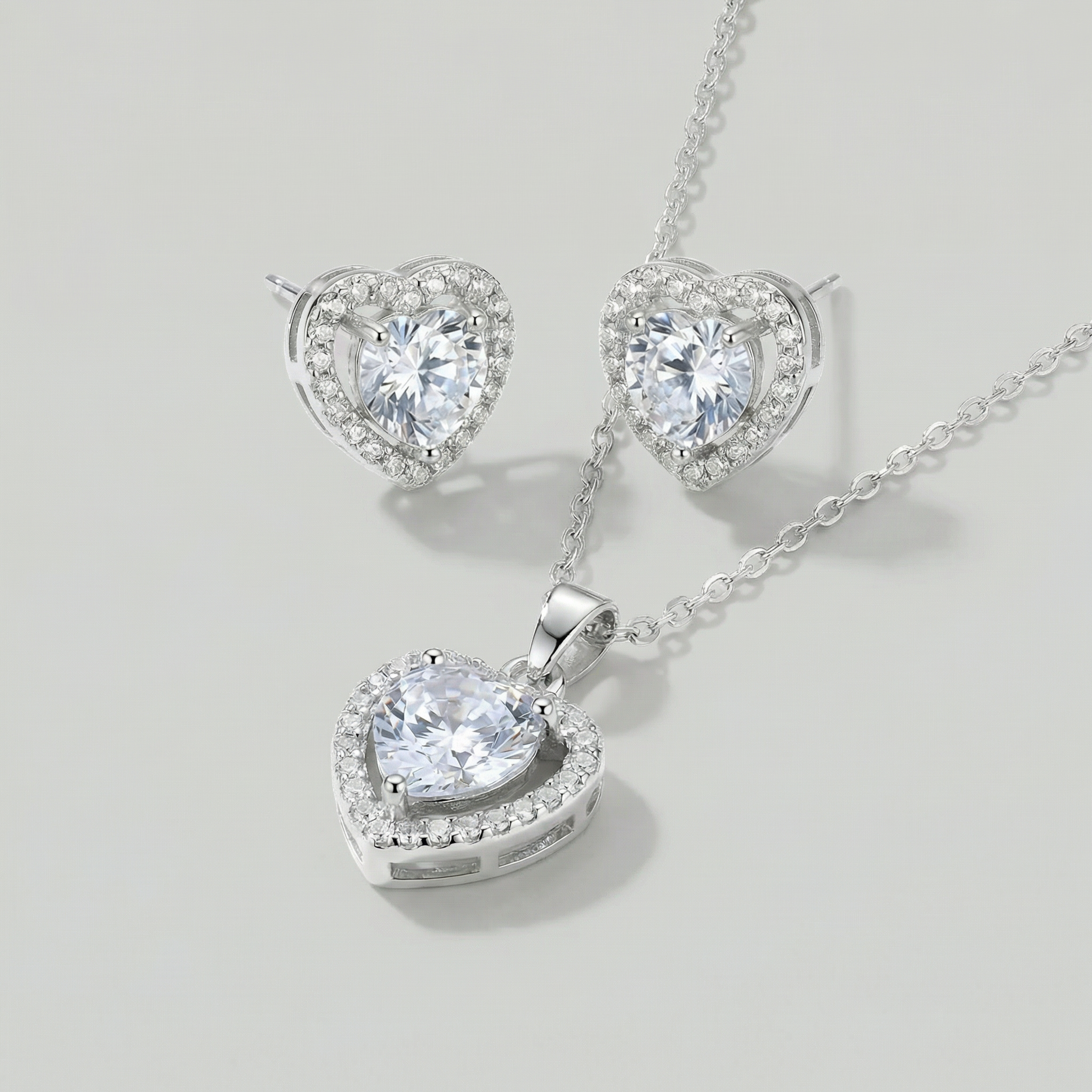 The Radiant Heart Necklace Set