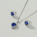 The Sapphire Heart Necklace Set